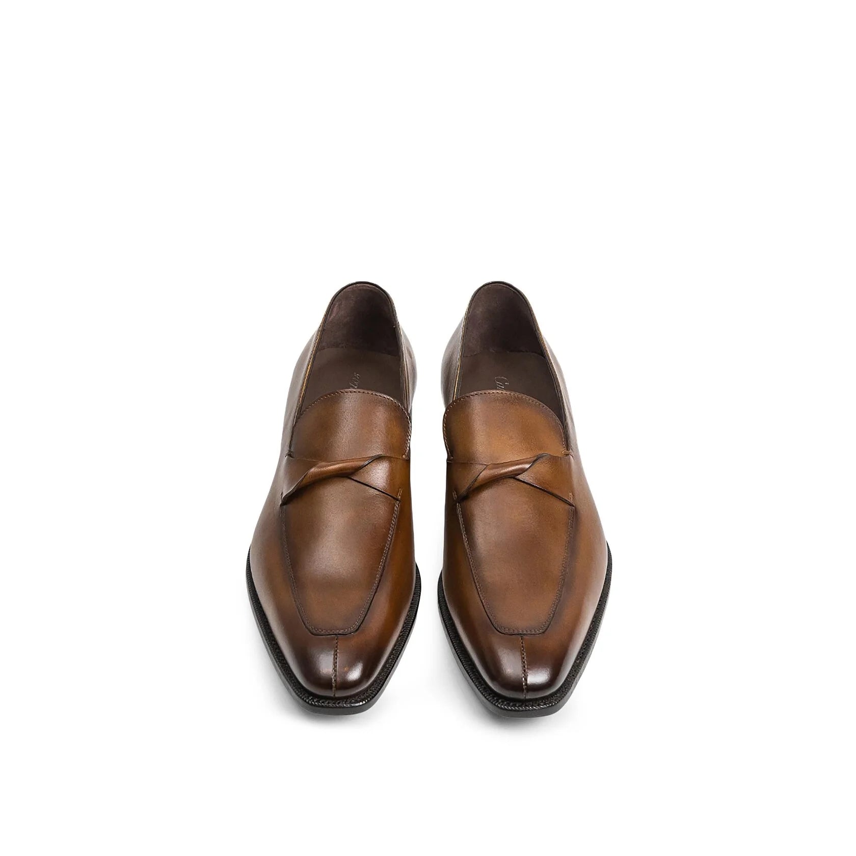 Carlos Santos 1520 Handgrade Butterfly Loafers in Algarve Patina displayed on a white background.