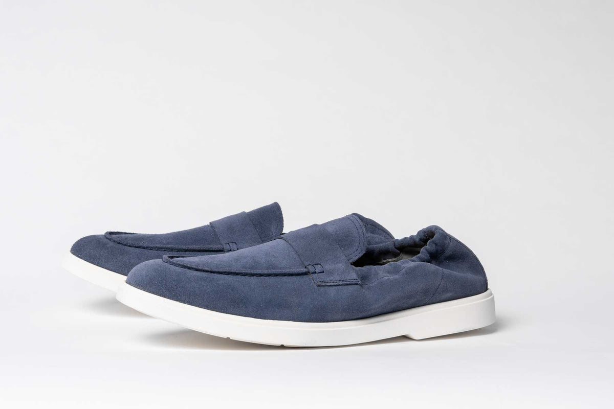 GoodMan Portland Shoe Men 9.5 Suede Loafer Sneaker Blue Low Top Slip On Good Man NEW * Good Man Brand PORTLAND NAVY Shoes Loafer Slip On  main image 2