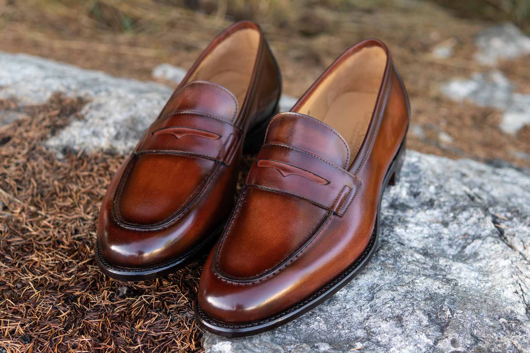 Carlos Santos 9176 Penny Loafers - Patina Service