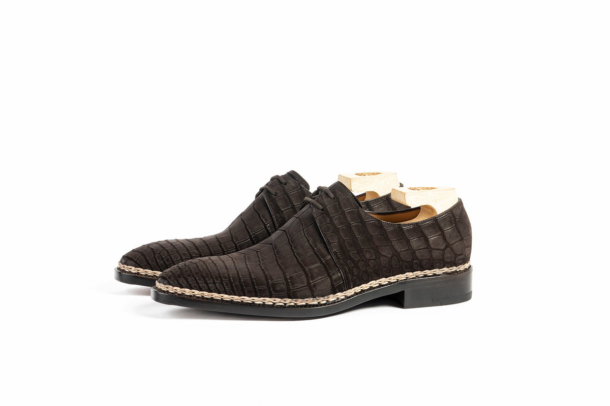 Italian Designer Di Paolo Suede Mens Dress Shoes 8 Paolo Scafora | The Noble Shoe main image 2