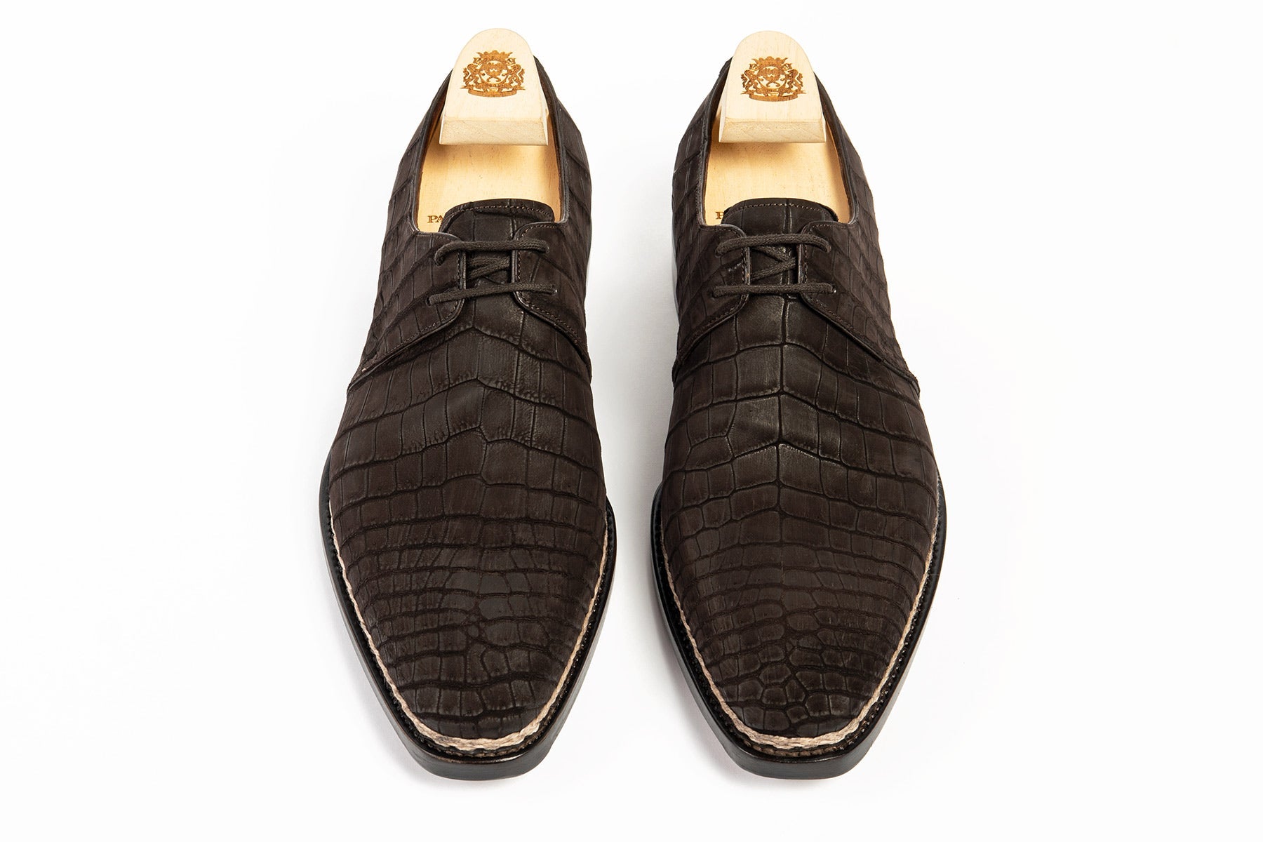 Paolo Scafora Art. 504 Derby In Nubuck Alligator (UK 7.5)
