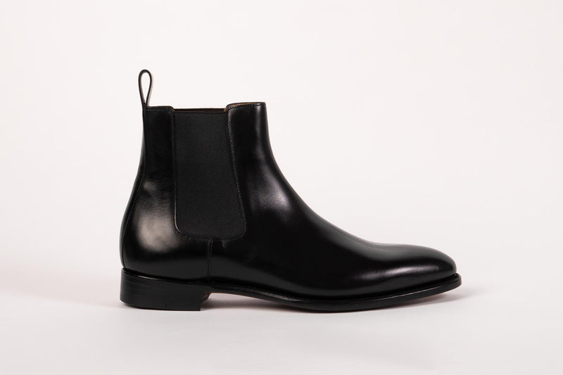 Carlos Santos 9978 Chelsea Boots In Black Calf