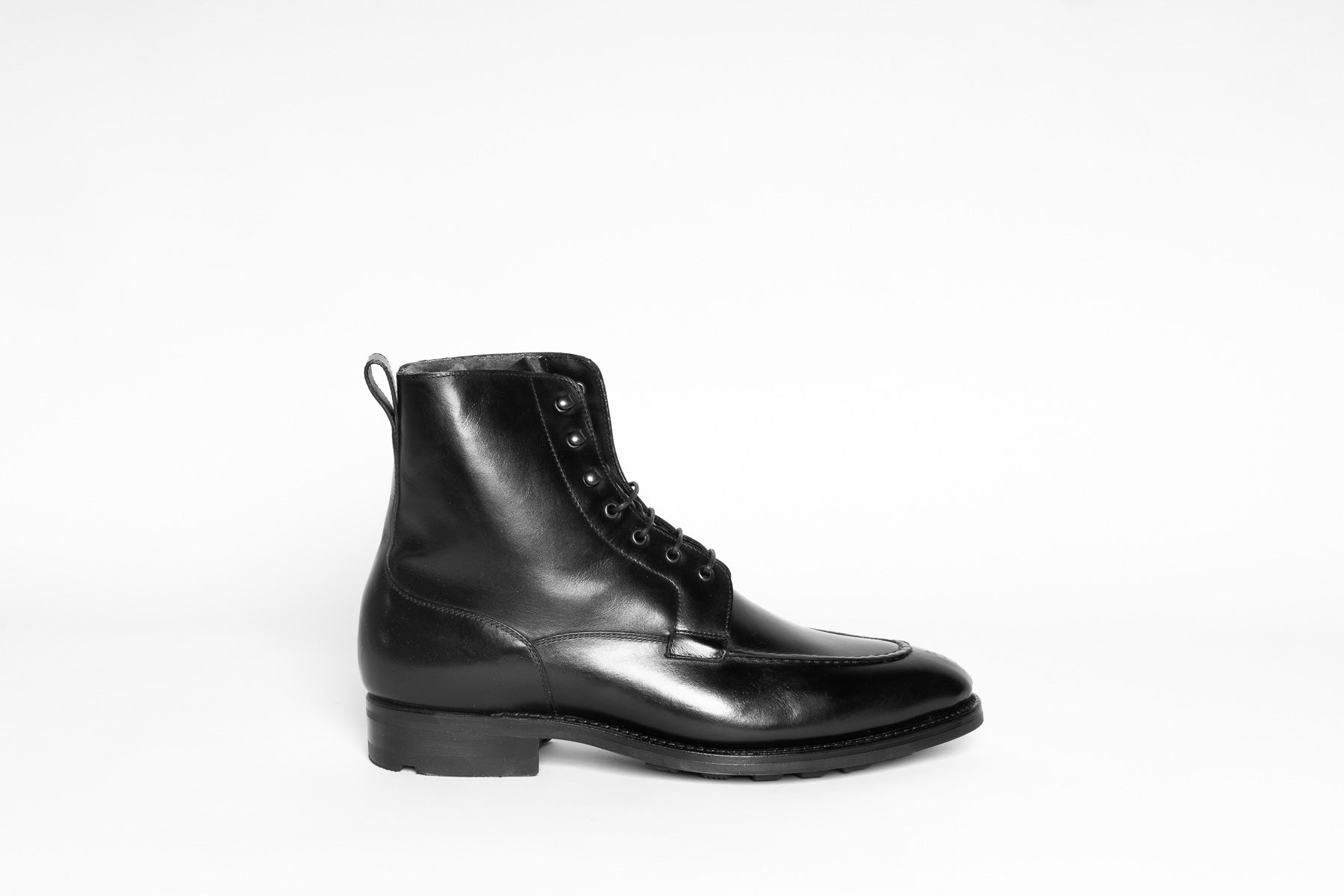 Carlos Santos 9380 Handgrade Split-Toe Boots In Black Calf