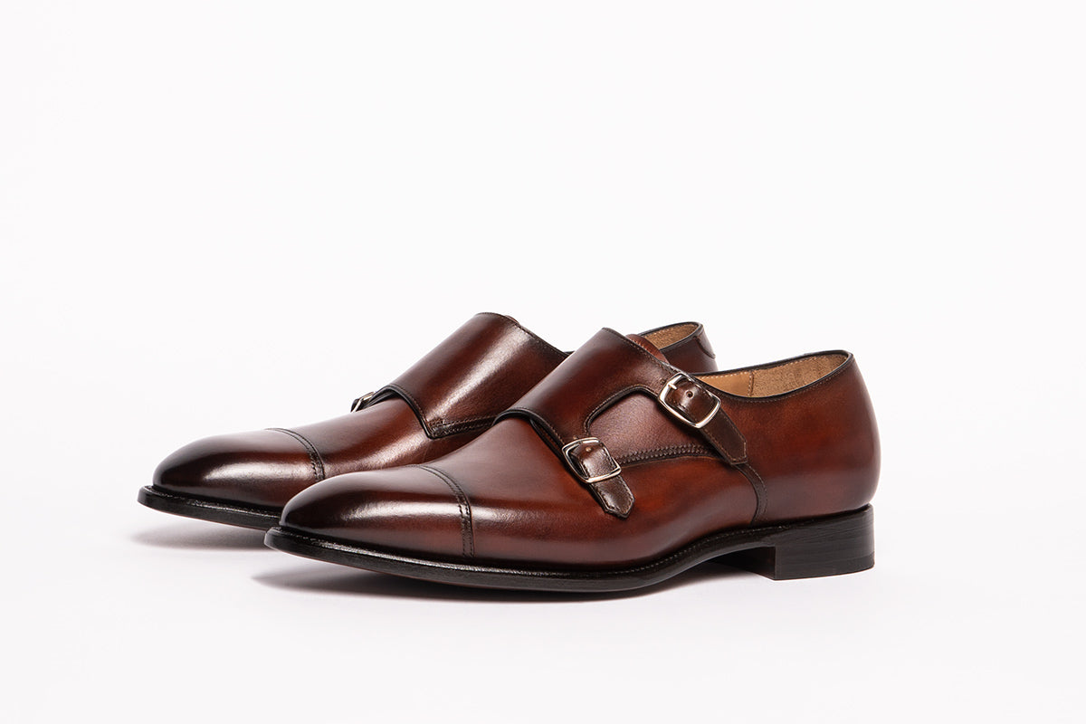 Carlos Santos 6942 Double Monk-Straps, Wine Shadow Leather, Goodyear Welted, Wide Fit Carlos Santos 6942 Double Monk-Straps, Wine Shadow Leather, Goodyear Welted, Wide Fit