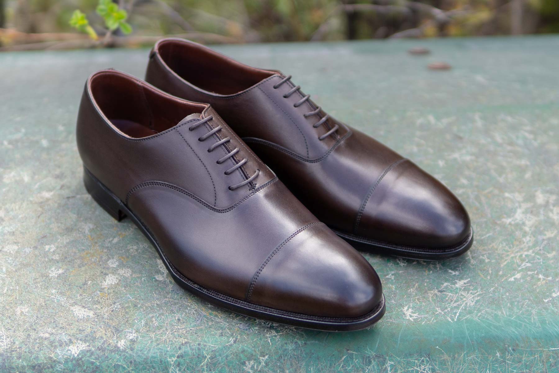Crockett & Jones Lonsdale Handgrade Dark Brown Oxford | The Noble Shoe