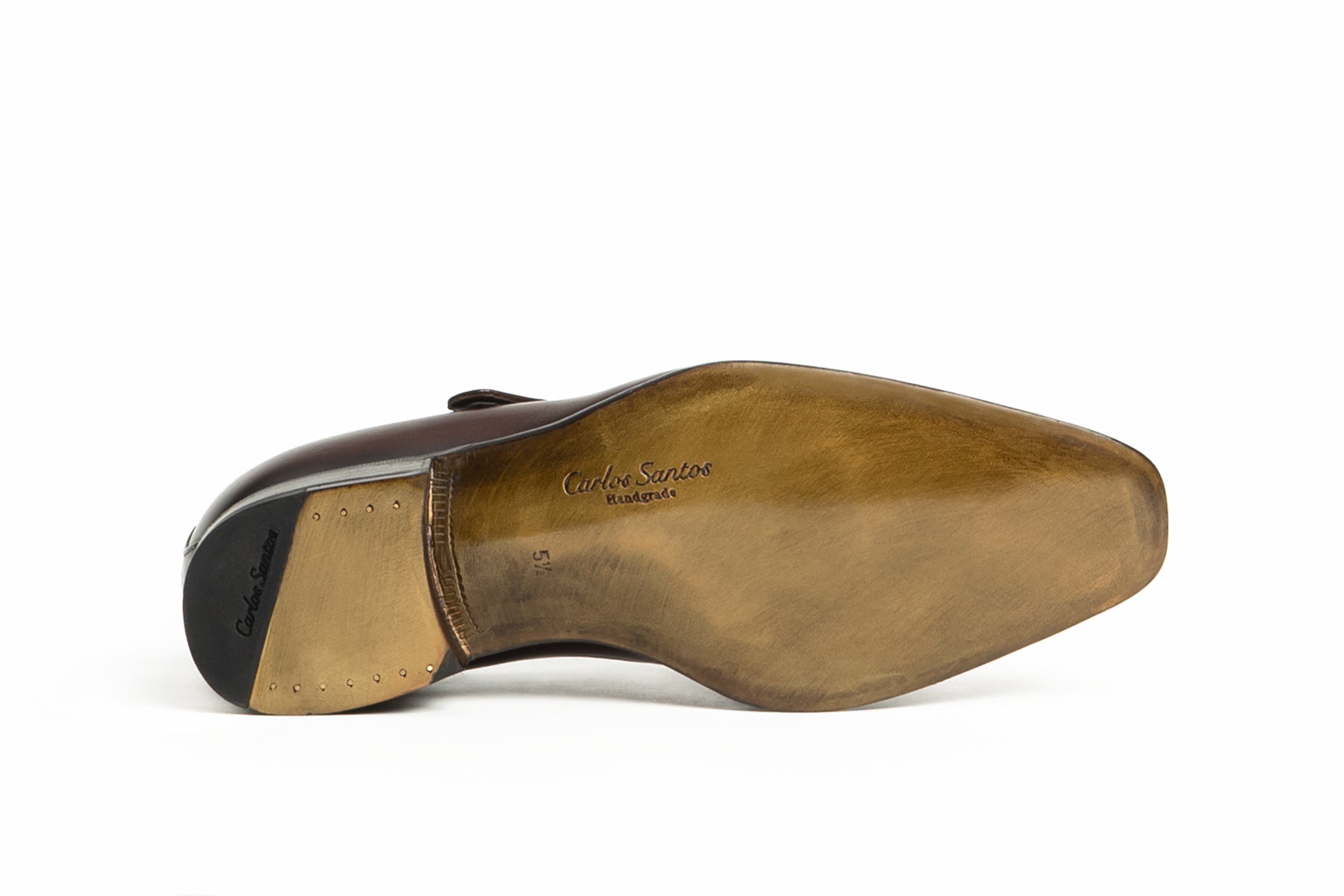 Carlos Santos CS132 Handgrade Reverse Stitched Single Monks In Bordo Shadow Patina