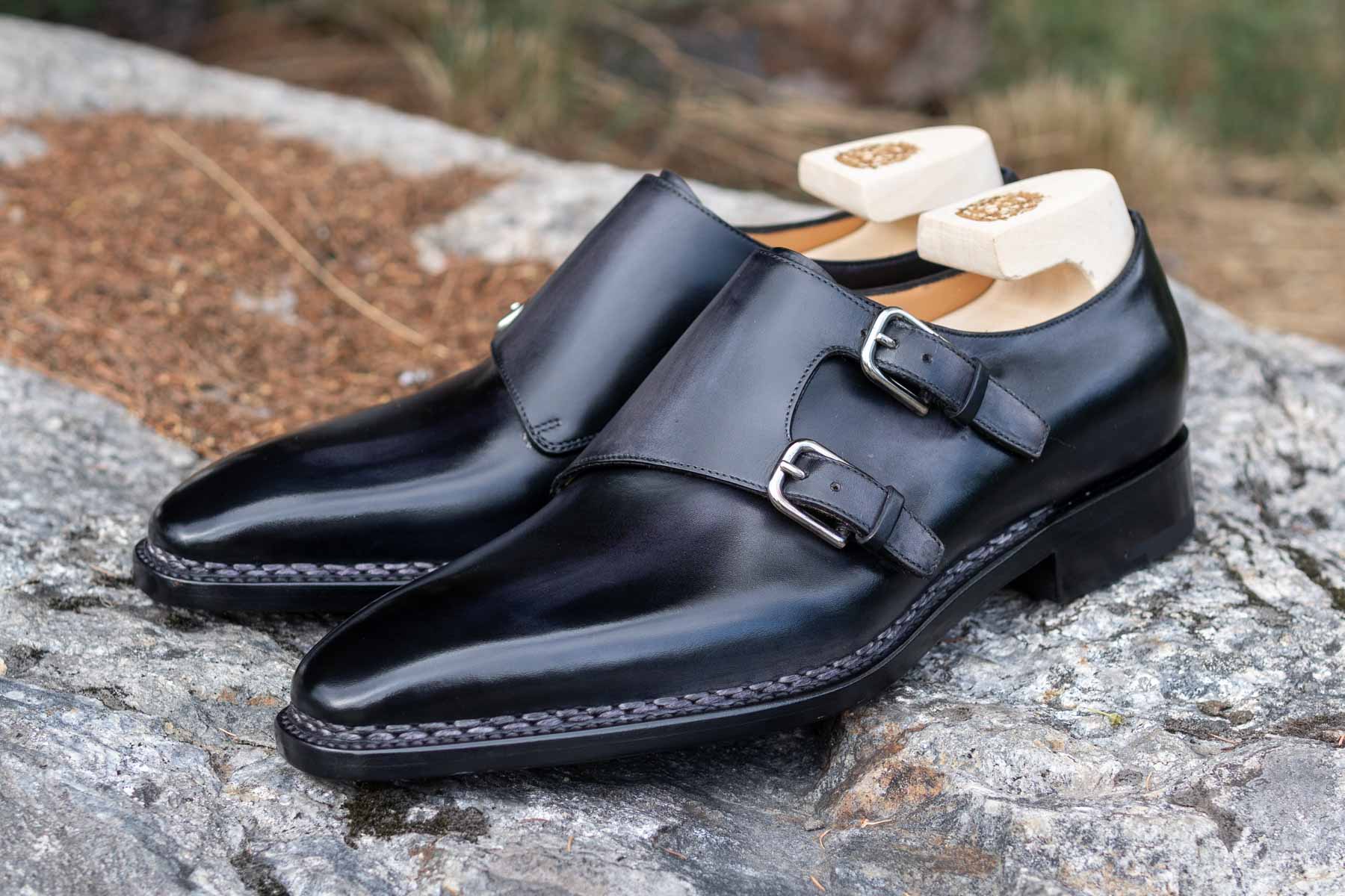 Paolo Scafora 650 Double Monk Strap in Furore for The Noble Shoe 9