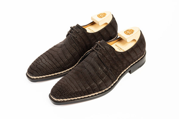 Paolo Scafora Art. 504 Derby In Nubuck Alligator