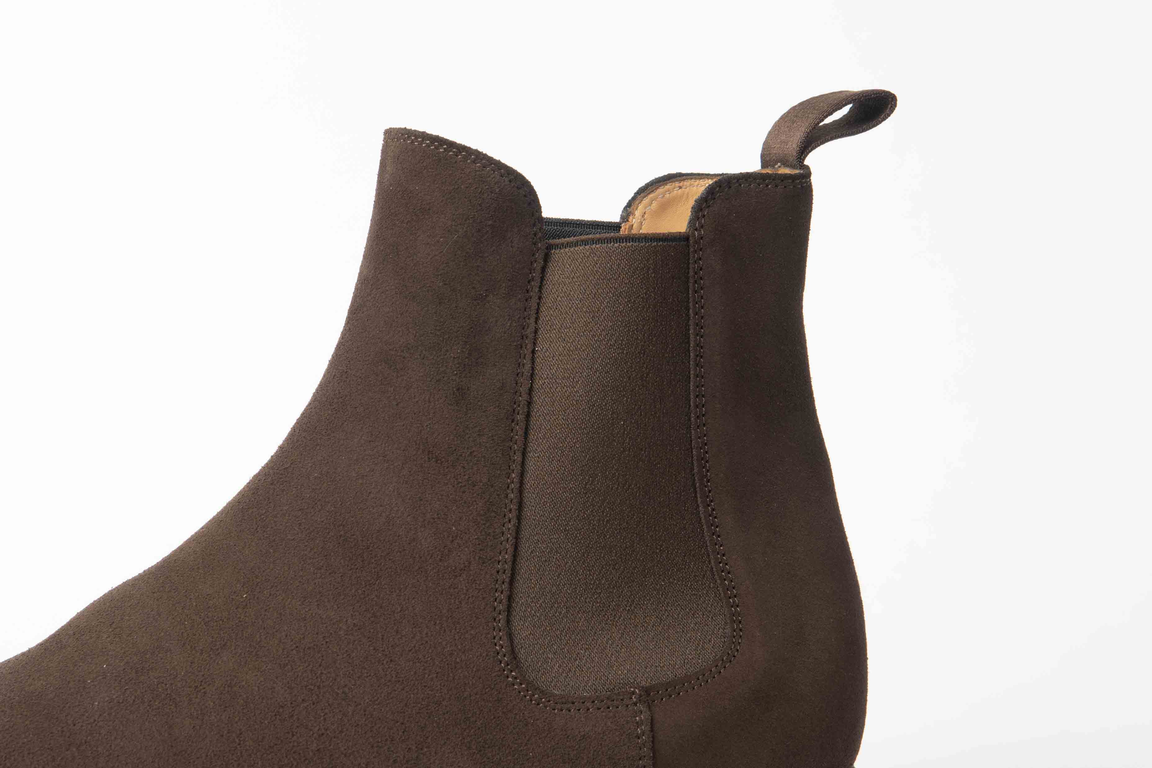 Carlos Santos 9588 Chelsea Boots In Dark Brown Suede | The