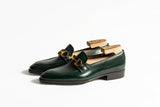 Enzo Bonafe Art. 3896 Horsebit "Gucci Inspired" Green Calf Loafers GMTO (50% Deposit)