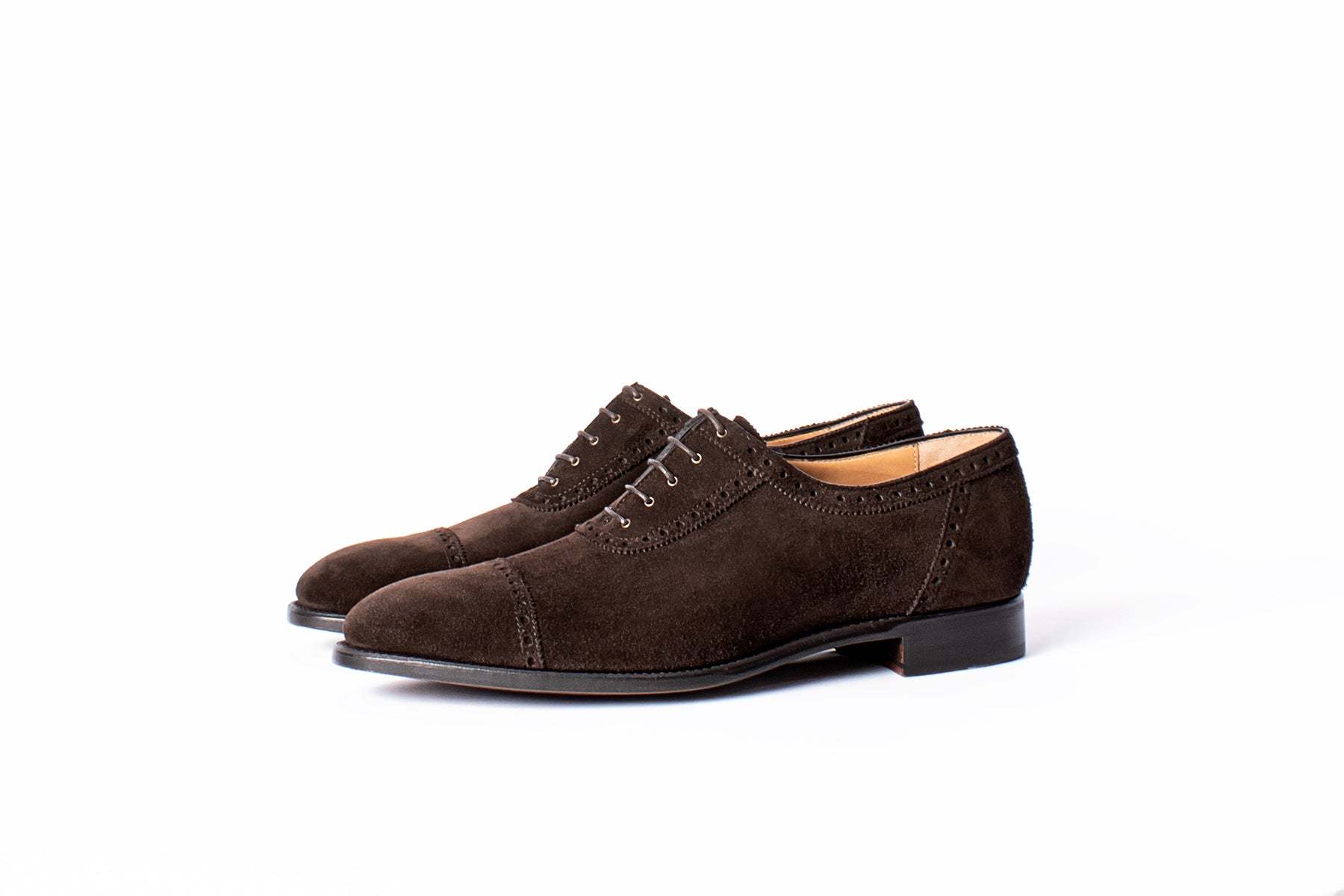 Carlos Santos 8430 Adelaide Oxford In Dark Brown Suede The Noble Shoe