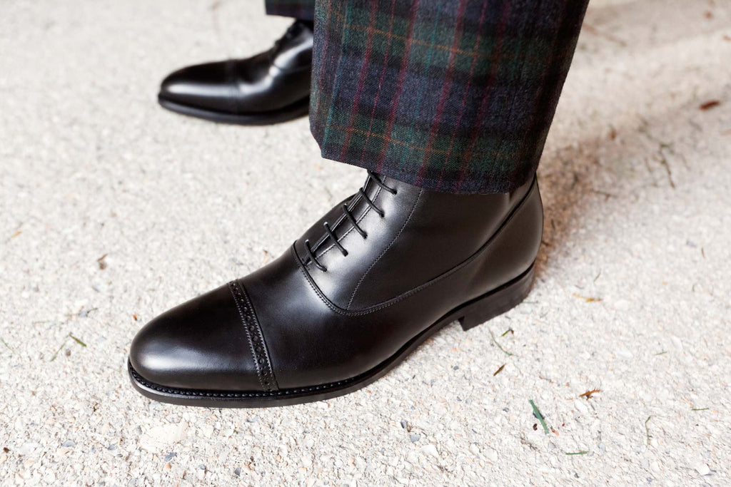 Carlos Santos 9115 Balmoral Boots in Black Calf GMTO The Noble Shoe