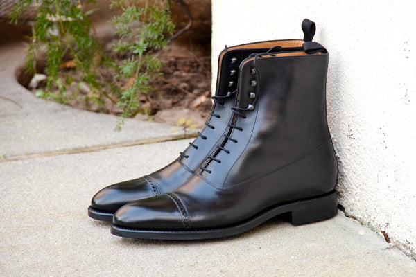 Carlos Santos 9115 Balmoral Boots in Black Calf - GMTO