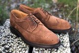 Carlos Santos 1046 Longwing Brogue in Mid Brown Suede for The Noble Shoe 2