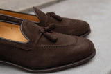 Carlos Santos 4210 Tassel Loafers in Dark Brown Suede for The Noble Shoe 6