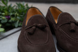 Carlos Santos 4210 Tassel Loafers in Dark Brown Suede for The Noble Shoe 9
