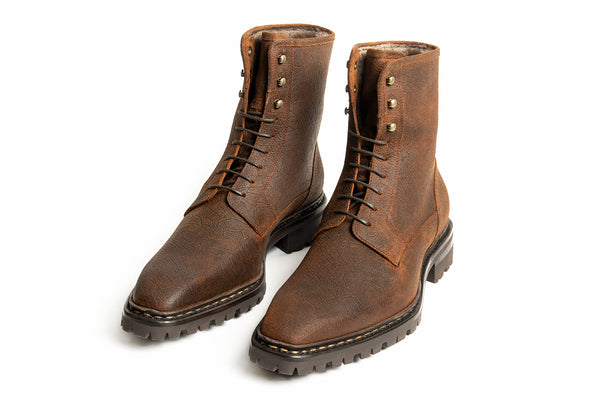 Carlos Santos 8624 Boots In Waxed Brown Bull Leather