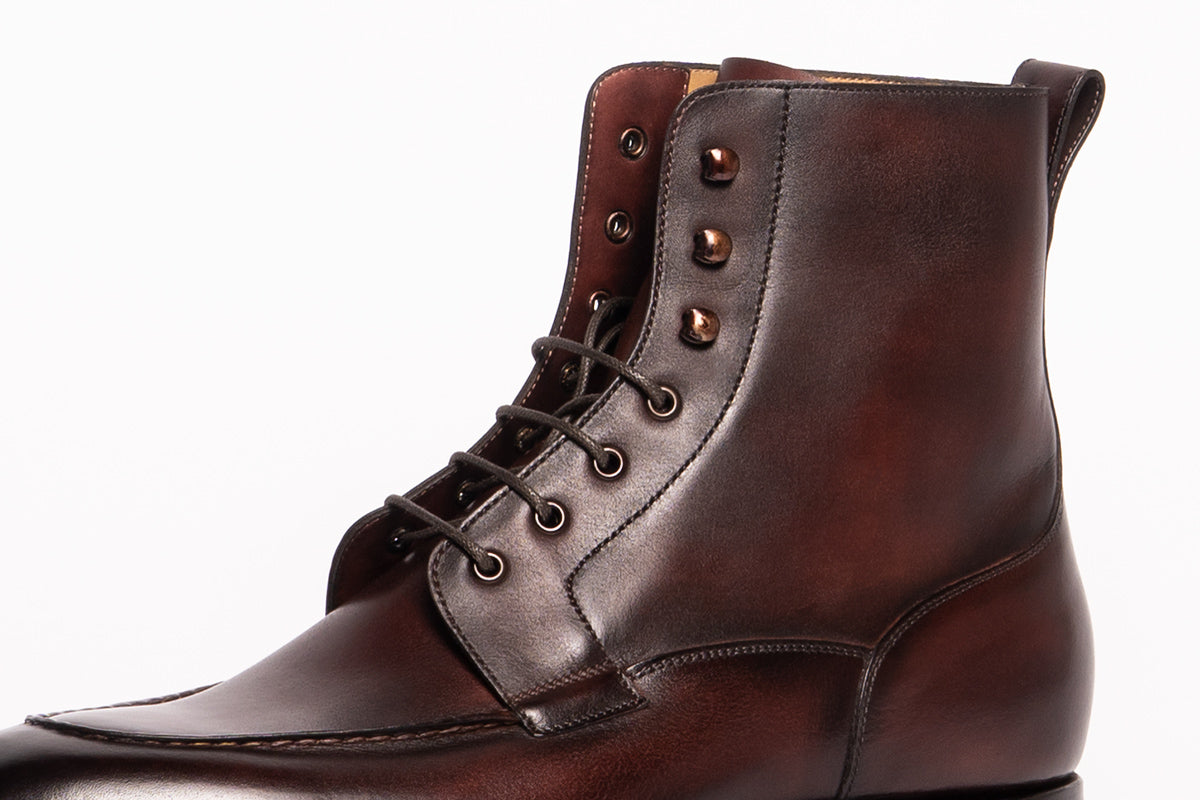 Carlos Santos 9380 Split-Toe Boots In Bordo Shadow | The