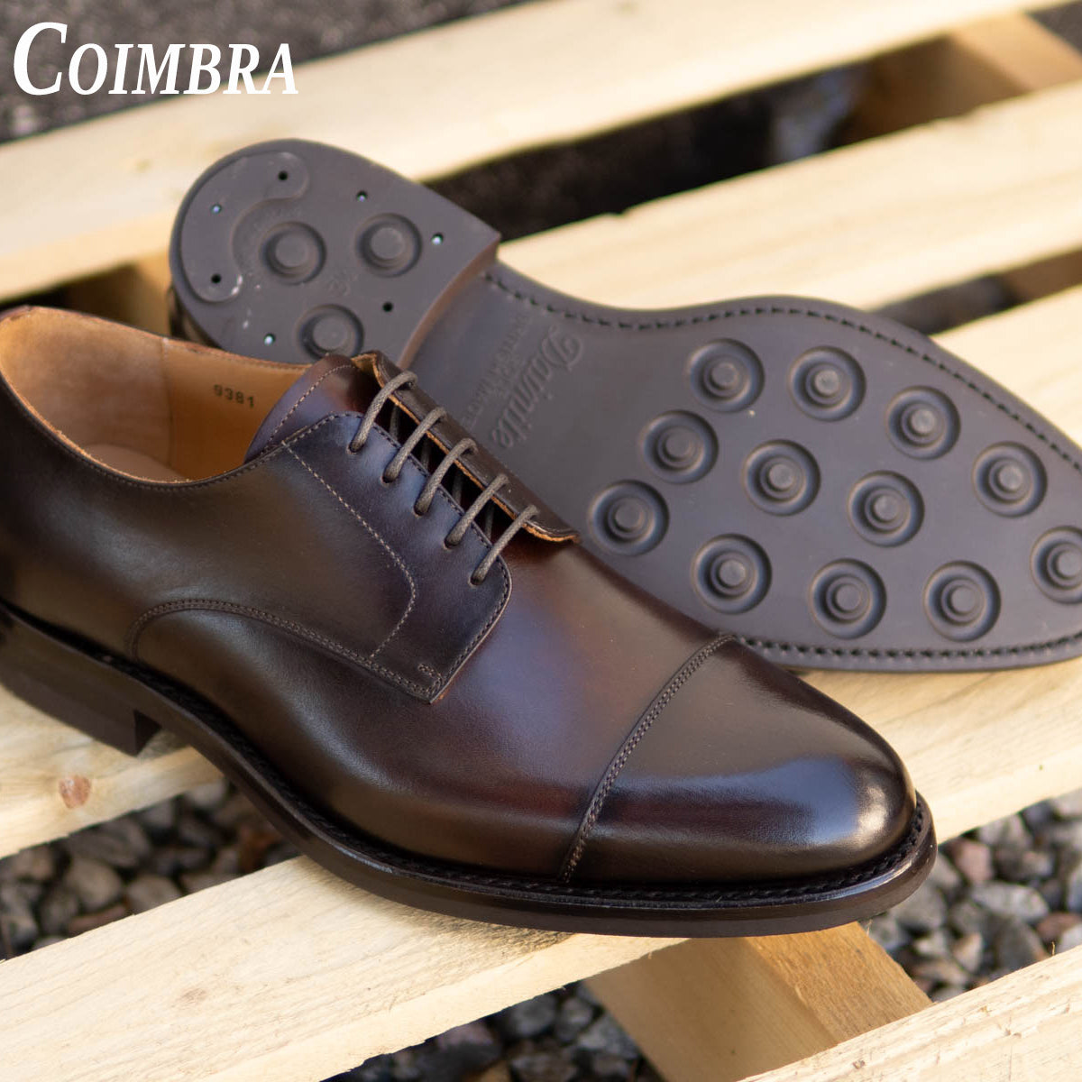 ‼️NEW‼️
Derby Captoe shoe Size 9 Junior, Cap-Toe Derby Shoe - Brown Waxy Pull-up | Hand  main image 2