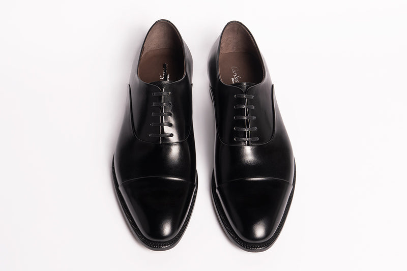 Carlos Santos 9899 Handgrade Oxford In Black Calf | The Noble Shoe