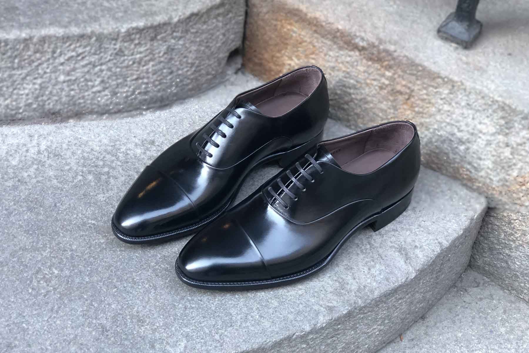 Carlos Santos 9899 Handgrade Black Calf Oxford Shoes | Goodyear Welted