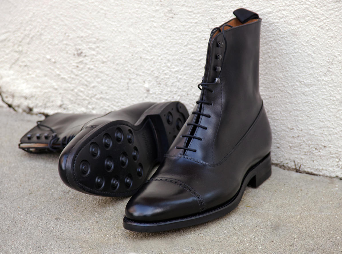 Carlos Santos 9115 Balmoral Boots in Black Calf GMTO