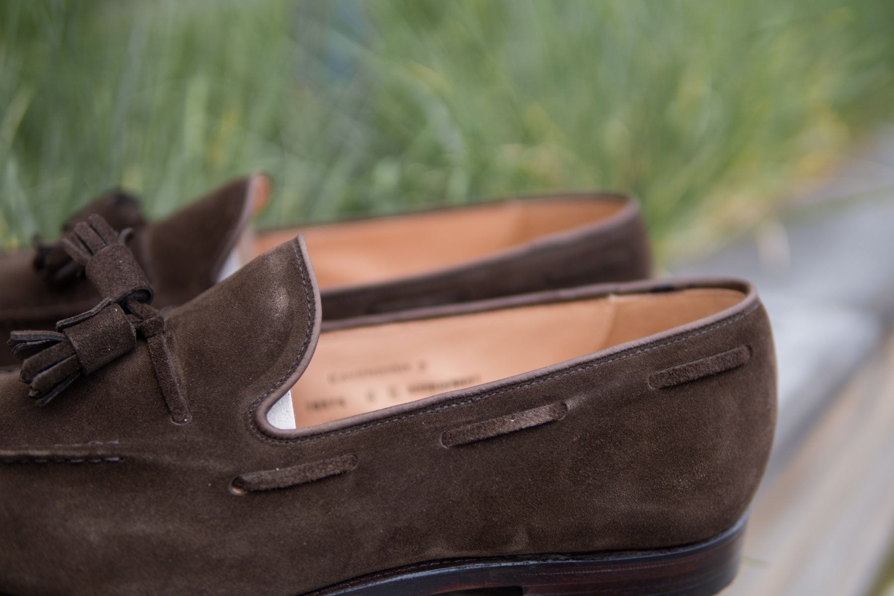 Crockett & Jones Cavendish Tassel Loafers In Dark Brown Suede