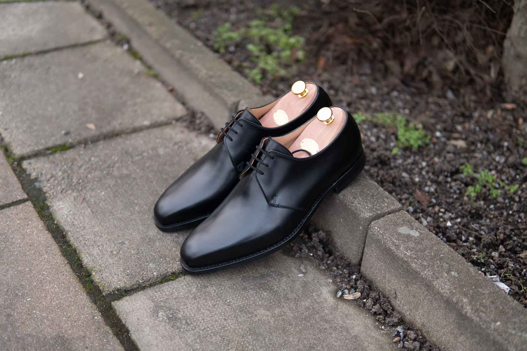 Crockett Jones Highbury Derby In Black Calf