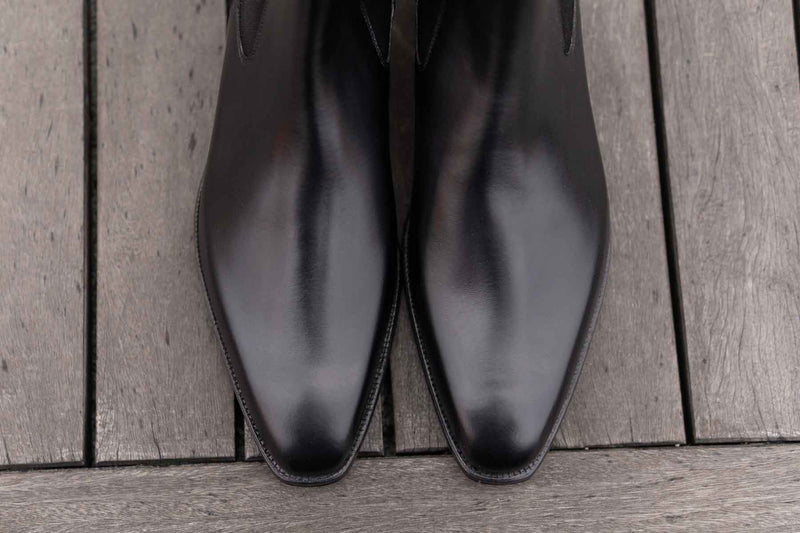 Crockett & Jones Lingfield Chelsea Boots in Black Calf for The Noble Shoe Last 348