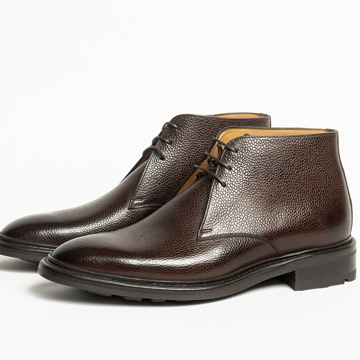 Carlos Santos 7991 Charlie Chukka Boots In Dark Brown Scotchgrain