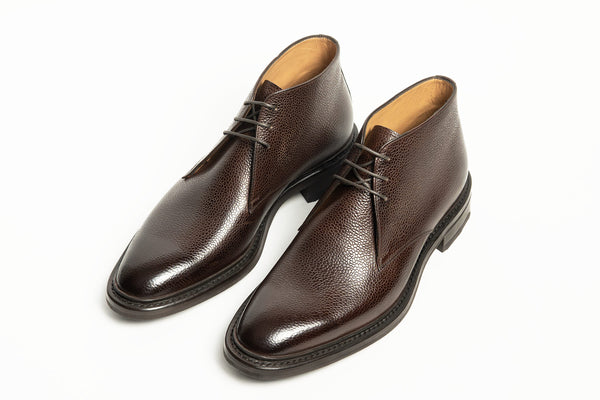 Carlos Santos 7991 Charlie Chukka Boots In Dark Brown Scotchgrain