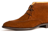 Carlos Santos 9989 Split-Toe Chukka Boots In Mid-Brown Suede GMTO