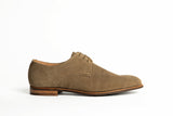 Crockett & Jones Waterford Unlined Derby In Khaki Suede