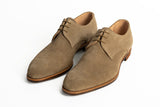 Crockett & Jones Waterford Unlined Derby In Khaki Suede