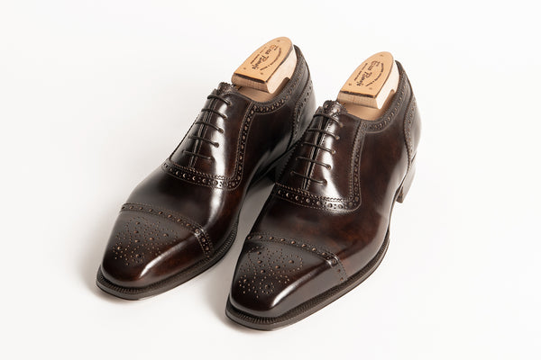 Enzo Bonafe Adelaide Oxford In Dark Brown Museum Calf GMTO