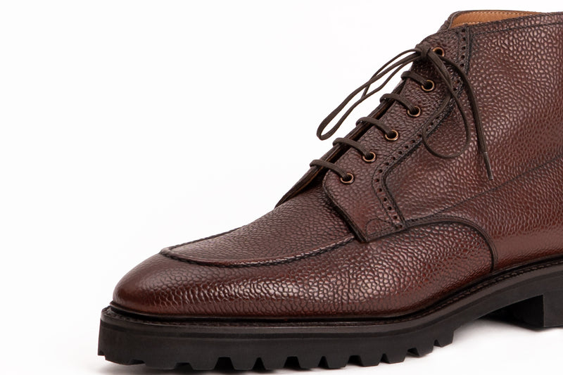 Norman Vilalta Haring Moc-Toe Boots In Grain Patina