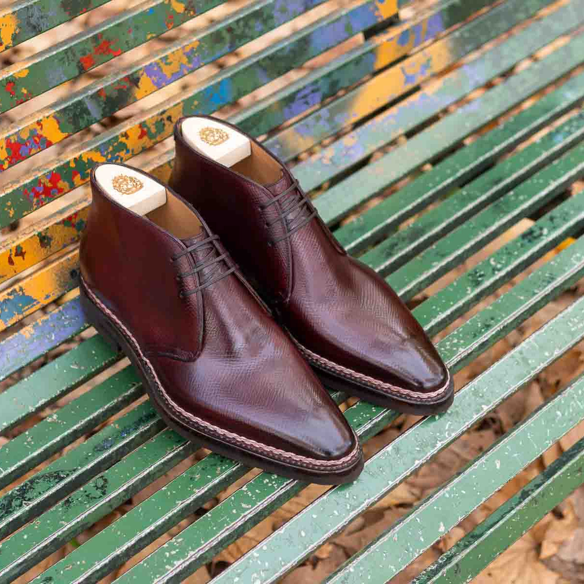 Unbranded Leather Chukka Boots Men\'s 10.5 Burgundy Vibram Soles Chippewa Red Boots for Men for Sale | Shop New & Used Men main image 3